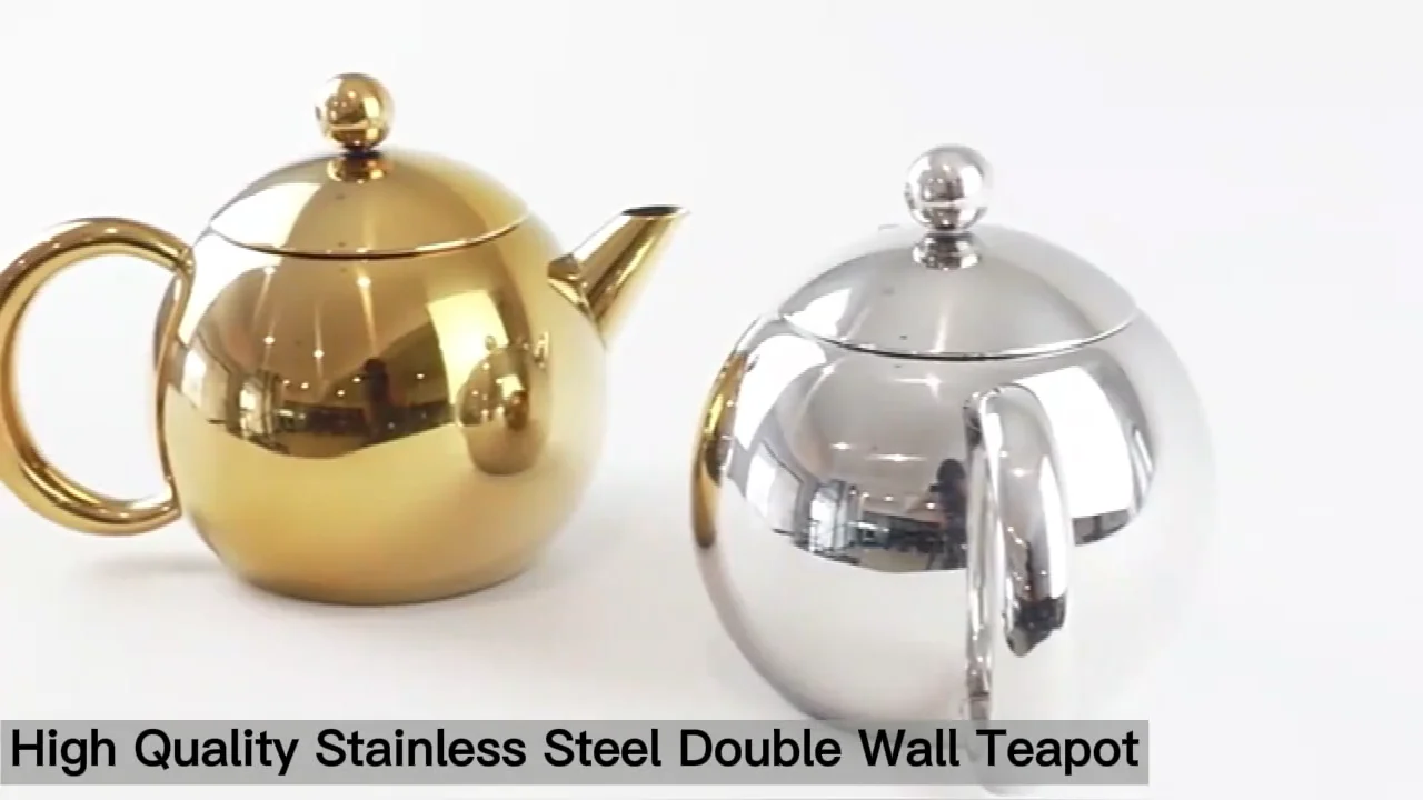 Double Walled Stainless Steel Teapot With Infuser Fantastic Savings