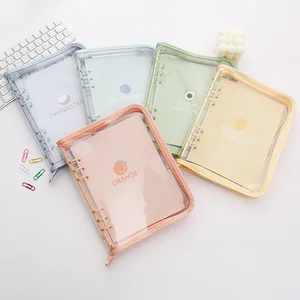 Colorful Clear Soft PVC A6 Notebook With Budget Cover Fashionable Spiral Style for Writing and Diary Planners