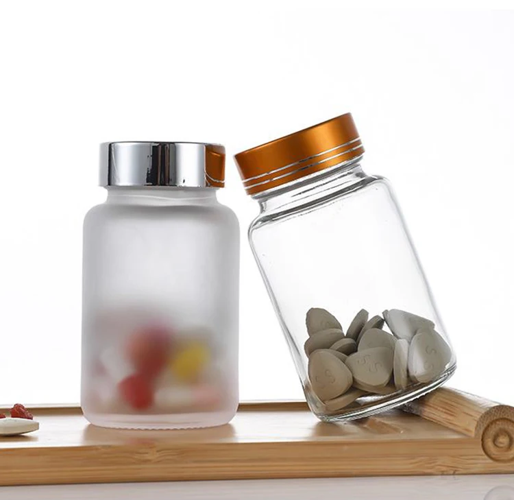 Wholesale 100ml 150ml Clear Frosted Pharmaceutical Glass Medicine Pill