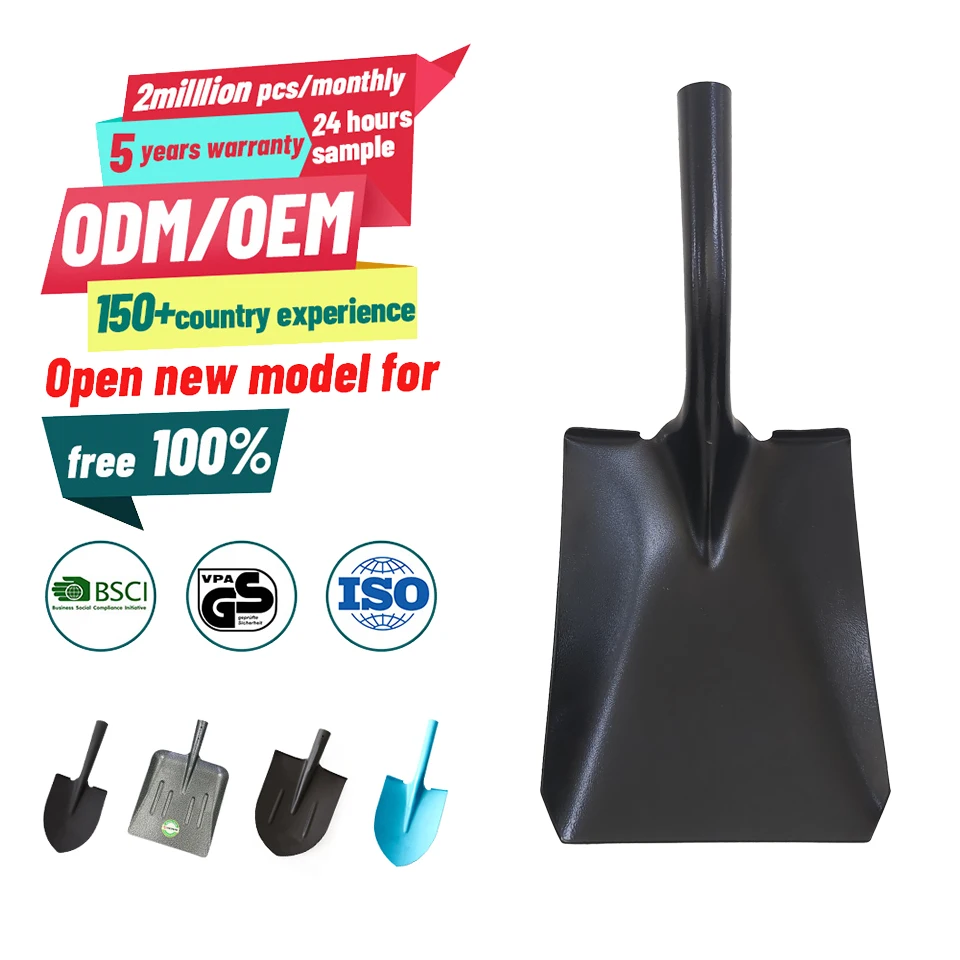 Best-seller na Pamamaraan sa Paggamit ng mga Kasangkapan sa Kamay para sa Pag-uugat: Metal na Carbon Steel para sa Pagsasaka at Hardin—Dataran/Kuwadrado/Bilugang Ulo ng Palanggana