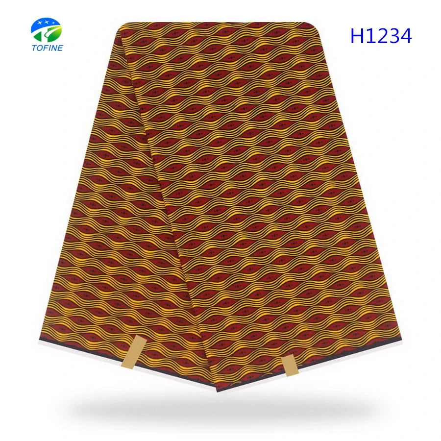 Нигерийская восковая ткань, африканский восковой текстиль, 100% хлопчатобумажная восковая ткань Анкары, 6 ярдов