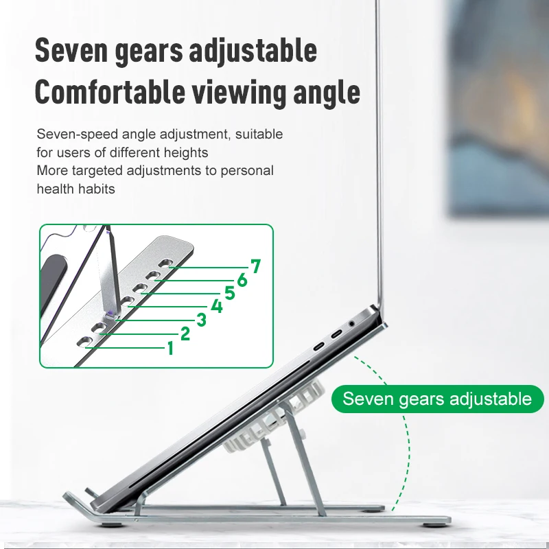 New Trending Adjustable Notebook Riser Stand RGB Fan Cooler Foldable Portable Laptop Cooling Pads