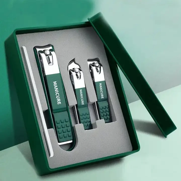 Alta Calidad Cortador de Uñas Herramienta de Manicura 4 Piezas Conjunto de Cortauñas de Acero Inoxidable