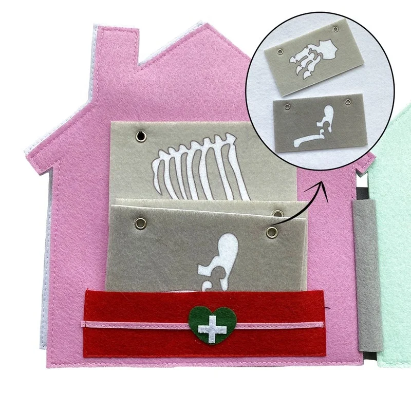 Activity Busy Book Toy DIY Handmade Fabric Cloth Felt Material Soft Baby Quiet Books Learning to Sensory Book Identify