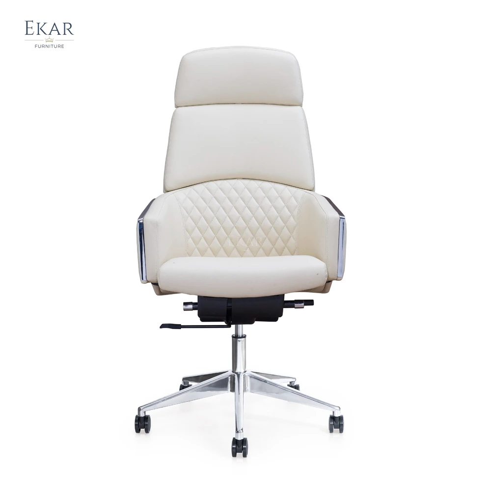 Elegant Italian Imported Top-Grain Leather Armrest Office Chair - Ultimate Executive Comfort supplier