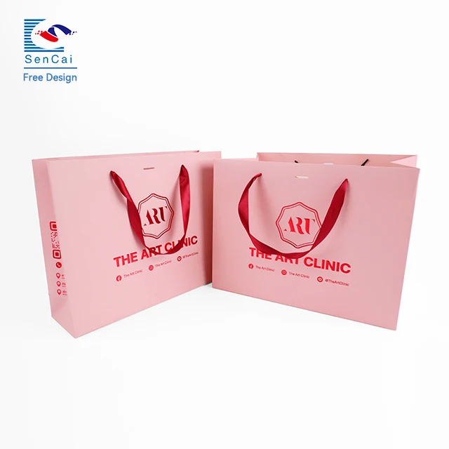 Factory Price Custom Printed Brand Logo Large Paper Bag With Handle supplier