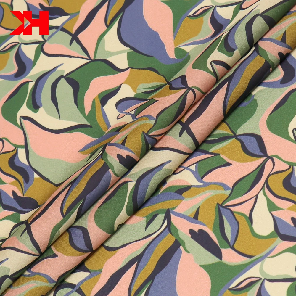 High Quality Custom Digital Bridal Matte Silk Satin Chiffon Fabric Digital Printing