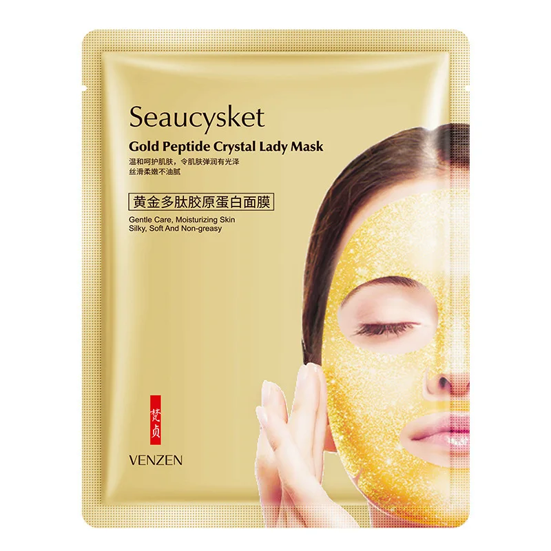 Maschera Viso 24K Al Collagene D'Oro - Peeling Illuminante Anti-Age E - Foto 6