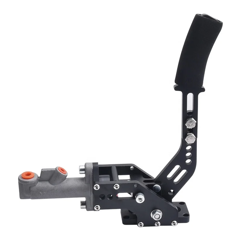 Hydraulic Handbrake Universal Ebrake for Drift Track Rally Racing Emergency Parking E-Brake Vertical Position Adjustable Height with Anti-Slip Sponge Handle #8410 Black