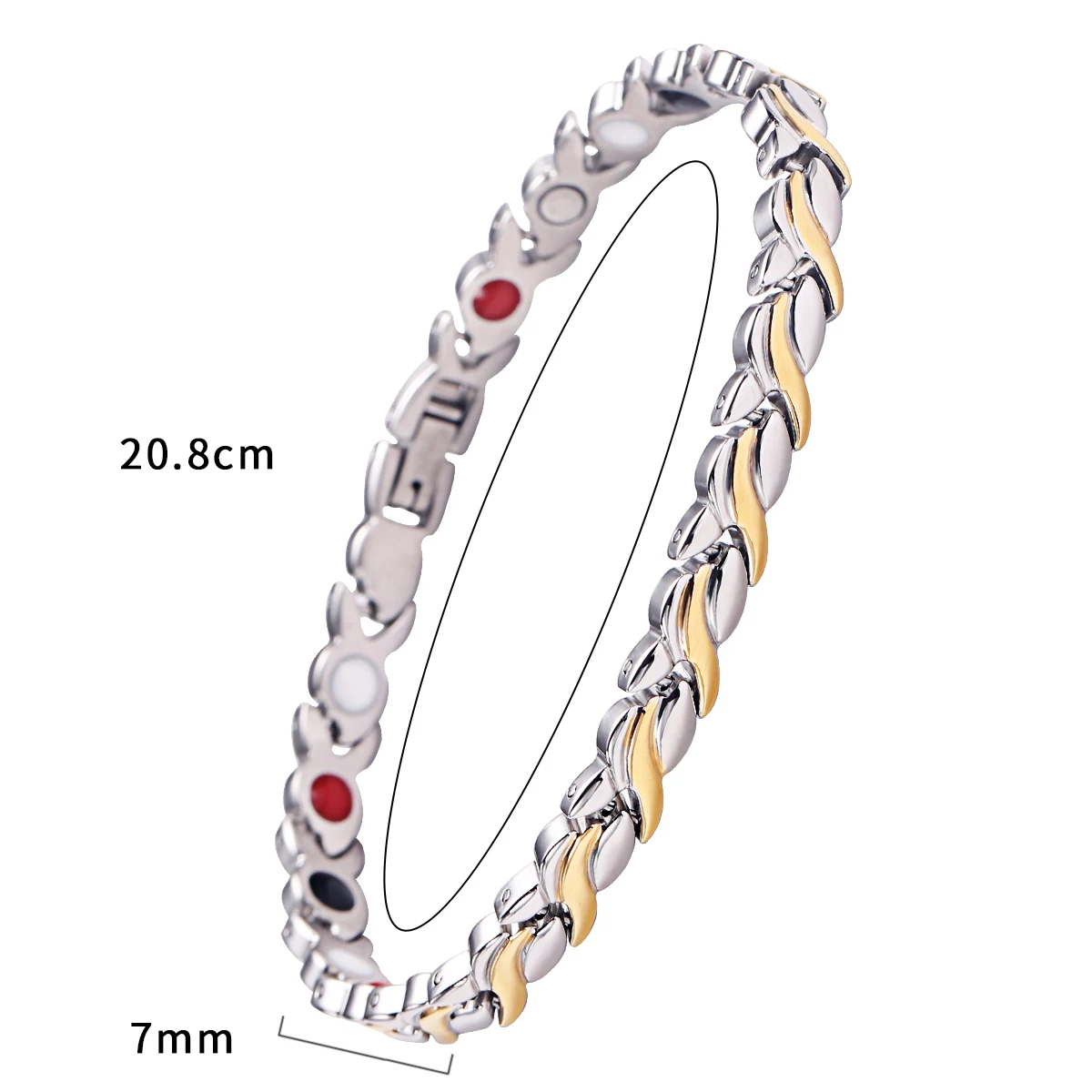 Stainless Steel Weight Loss Healing Bracelet Lymph Detox