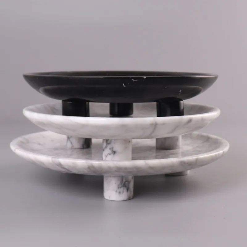 product marble tray modern minimalist model room table top tray fruit plate ornament decorative art coffee table living room ornaments-3