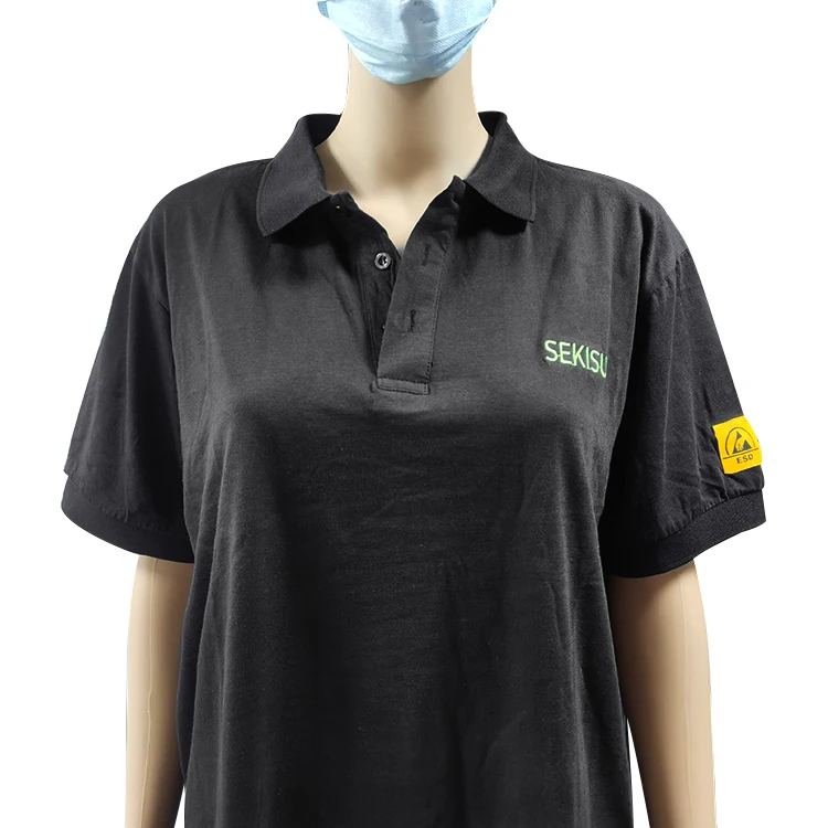 ALLESD Anti-Static Polo T-Shirt 96% Cotton, 4% Carbon Fiber