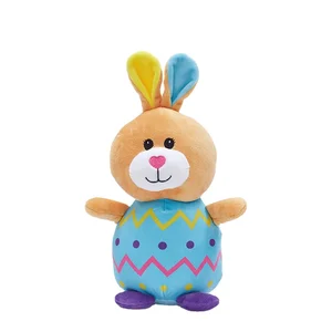 Wholesale Kawaii Easter Bunny Plush Toy Long-Ear Multi-Color Rabbit Stuffed Animal with PP Cotton Filling