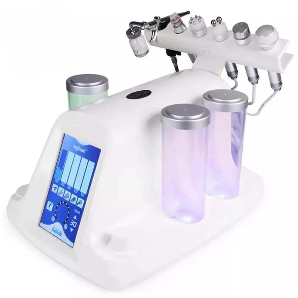 Little Bubble Facial Beauty 6 Handle Whitening Skin Rejuvenation LED Mask Oxygen Deep Cleaning Machine