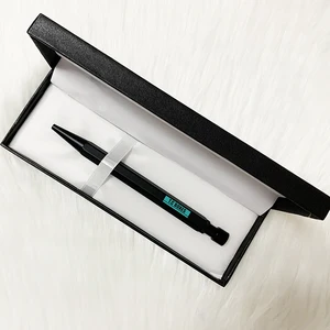 Promotion Custom Black Click Metal Ball Pen Luxury Business Pen Office Supplies Novelty Metal Ballpoint Pen Set with Box