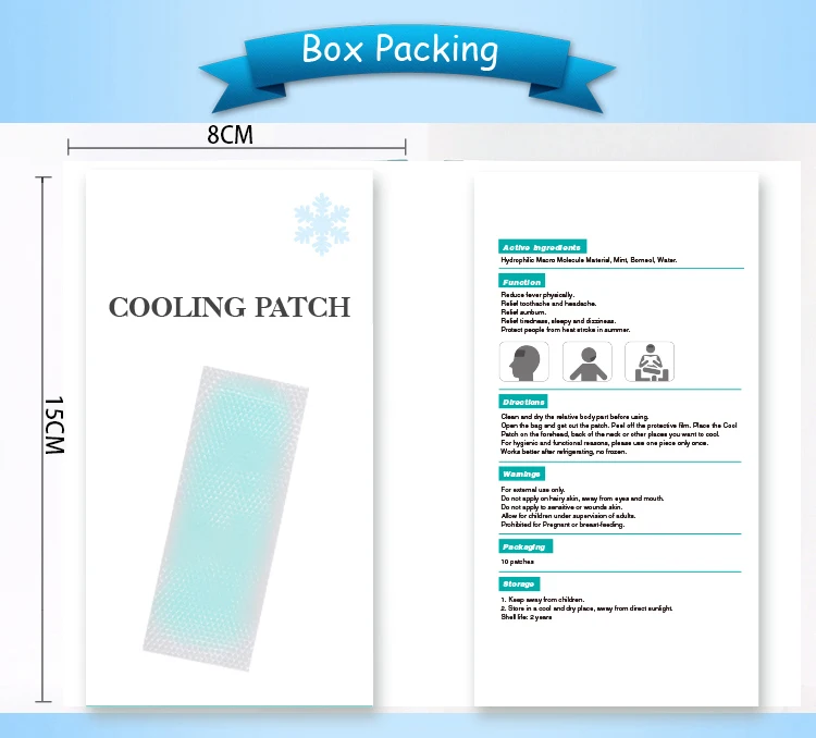 Cooling Patch Patches Discomfort Temperature Reducing Gel Cooling Patch ...