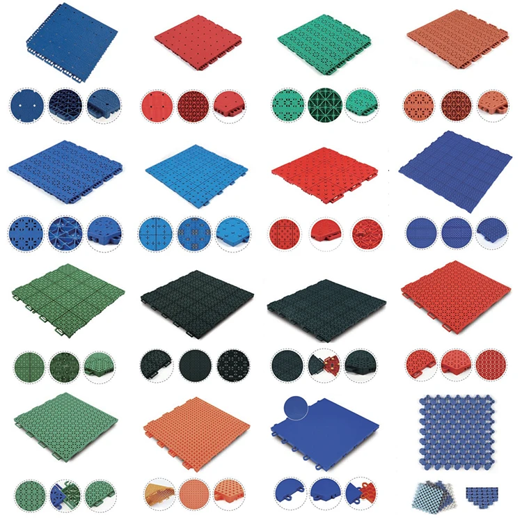 JS Taraflex Badminton Court Basketball Flooring Sport Court Tiles Carpet Basketball Pickleball Courts