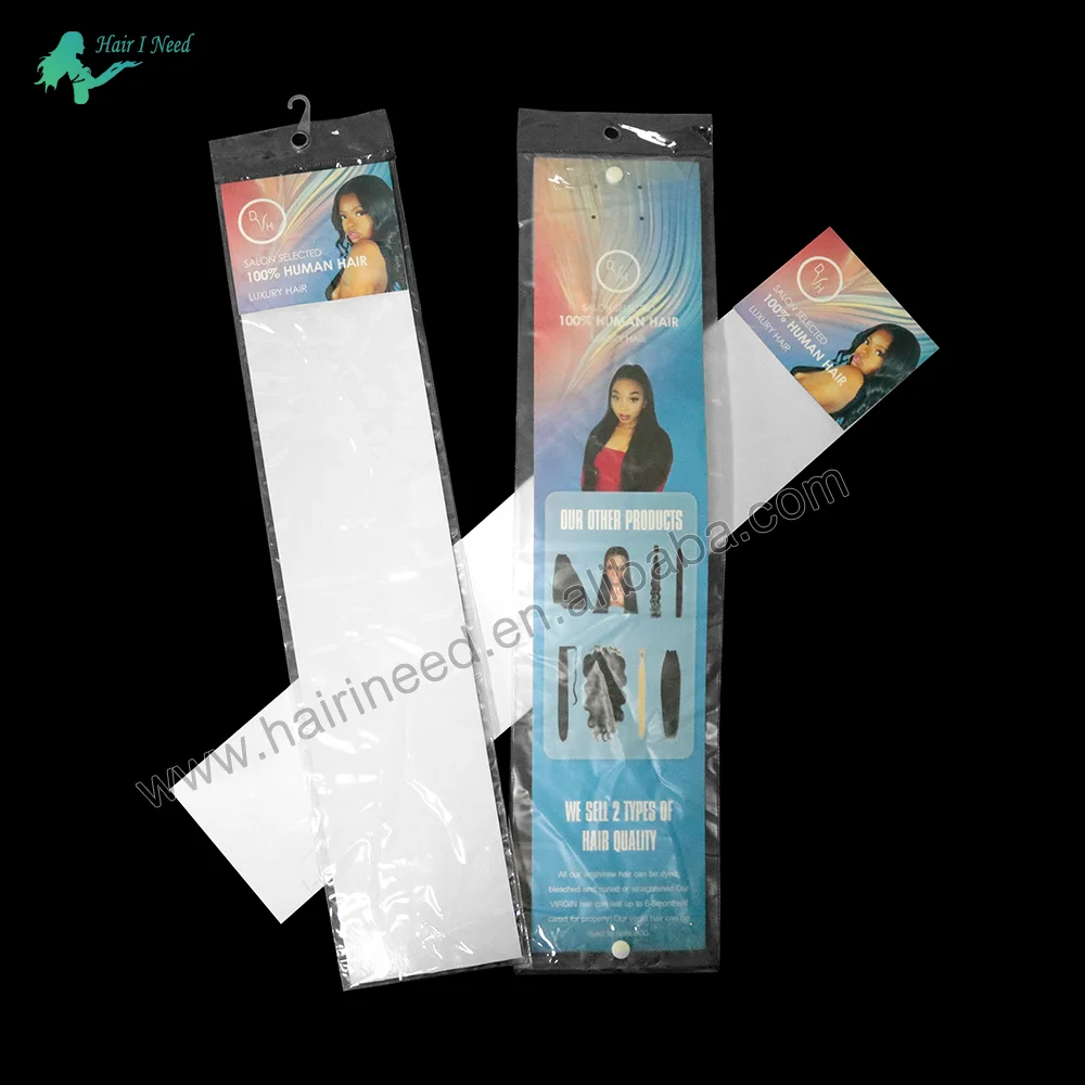 Clear Self Adhesive Seal Plastic Bags Transparent Packaging For Hair