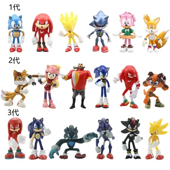 Hot Selling Cartoon action Anime Super Sonics Figurine PVC Figure Toys Game Model Doll Figure Ornaments for Boys Kids Gift