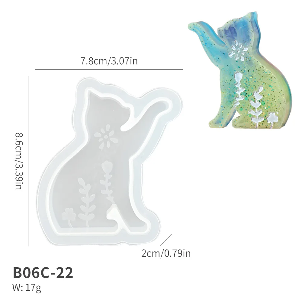 Crystal DIY Easter Bunny Scented Candle Mold Pattern Butterfly Kitten Plaster Silicone Eco-friendly Non-toxic  Silicone Mold manufacture