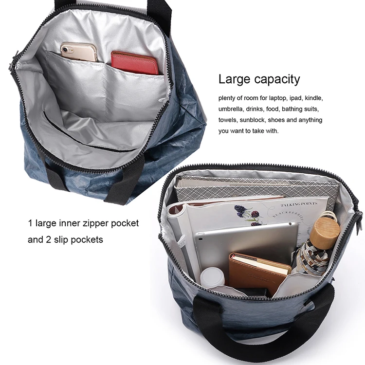 Wholesale Factory Price High Quality Reusable Custom logo Print Paper Waterproof Tyvek Tote Bag