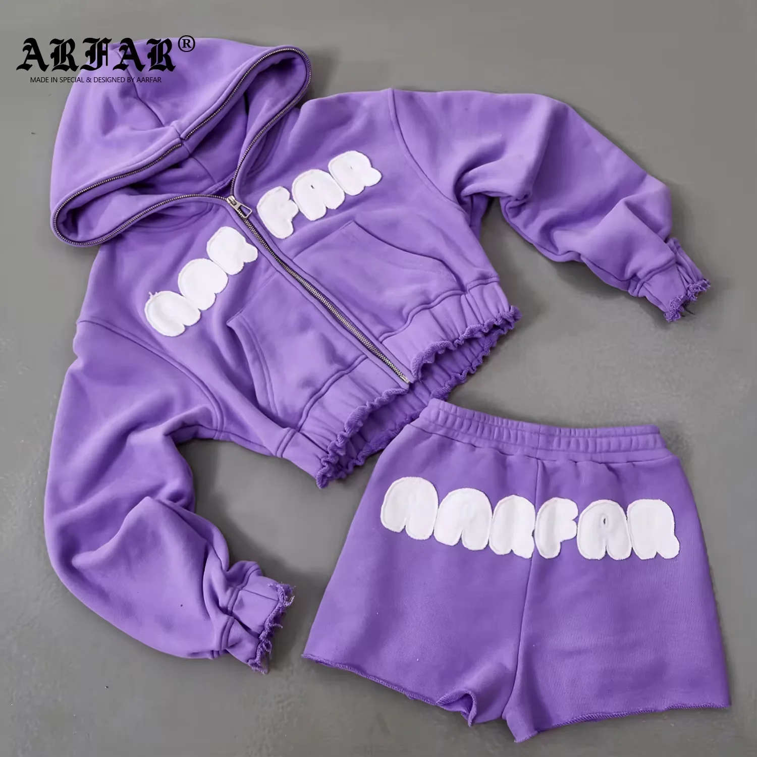 Print Hoodie & Vest & Trousers 3Pcs