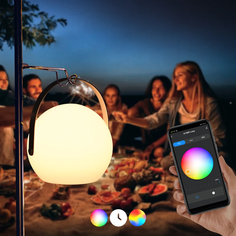 Custom Smart Bluetooth Wifi Tuya App Controlled LED Table Lamp Ball Shaped Magic Color Changing Personalized Mood Night Light