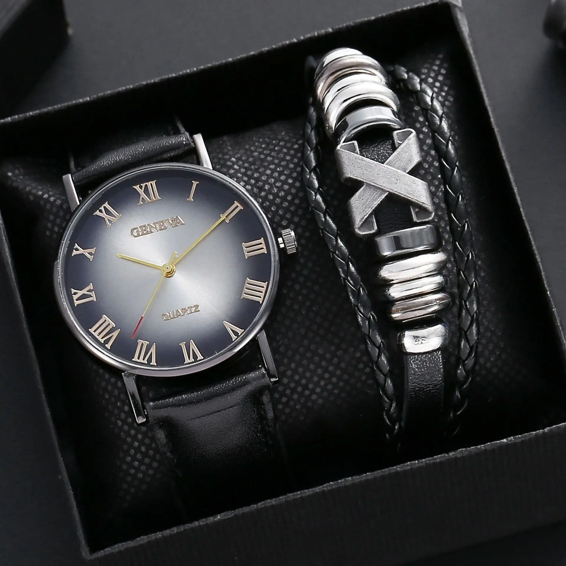 Mens Watches Geneva Crystal Watch Luxury Watch Set Women Watches