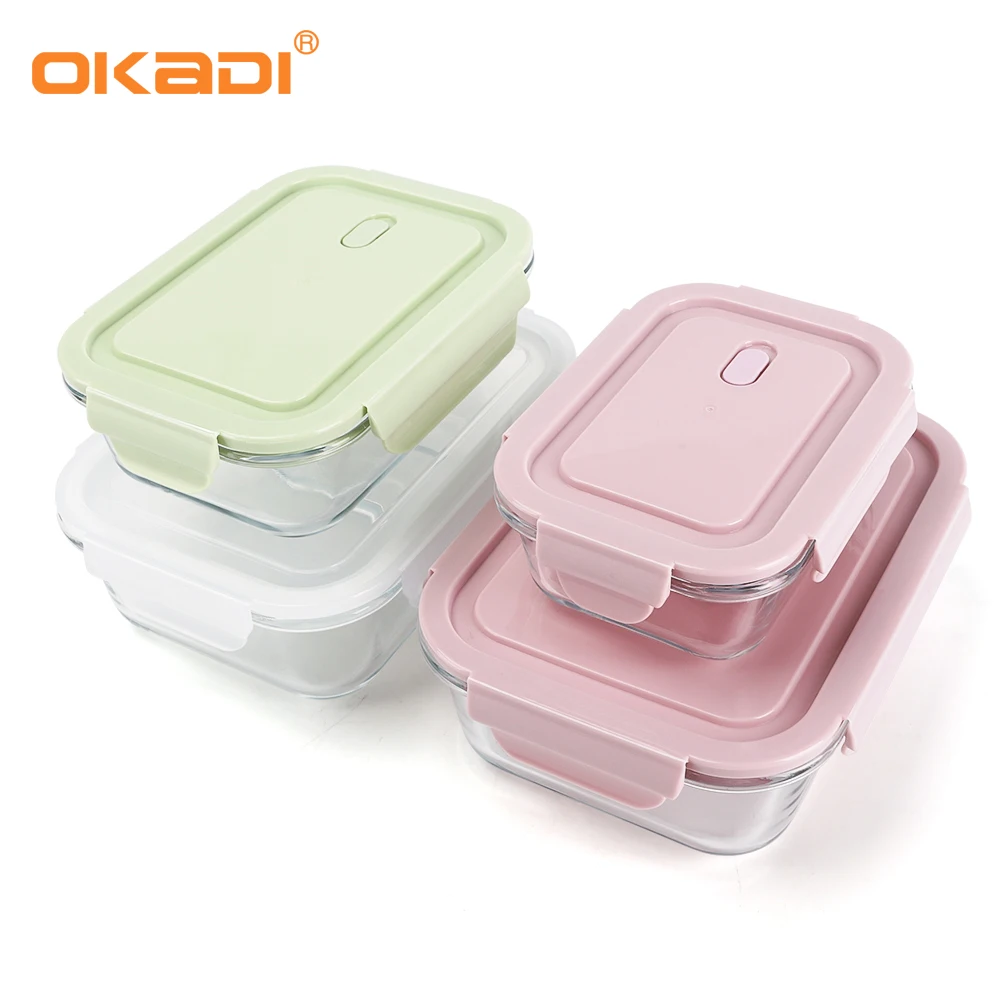 Glass Pink Food Storage Containers for sale