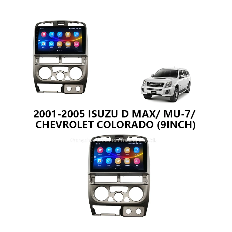 Écran tactile HD de 9 pouces pour 2001-2005 Isuzu D Max MU-7 Chevrolet  Colorado Radio Système audio de voiture Support de réparation d&#39; autoradio Lecteur vidéo 1080P