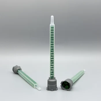 ME05-24(1:1) 2nd Generation Cartridge Mixing Tube Static AB Square Green 1:1 Mixing Nozzle 24 Sections with Needle Attach