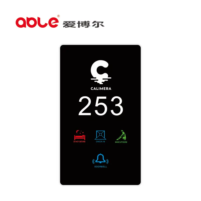 ABLE Hotel Control System Customized Smart Hotel Room Display Panel with DND Doorbell System