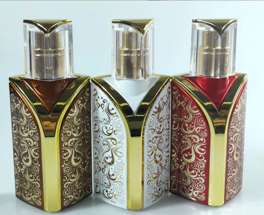 product attar oud 30ml 100ml high quality colorful hot stamping glass perfume empty bottle with aluminum sprayer-31