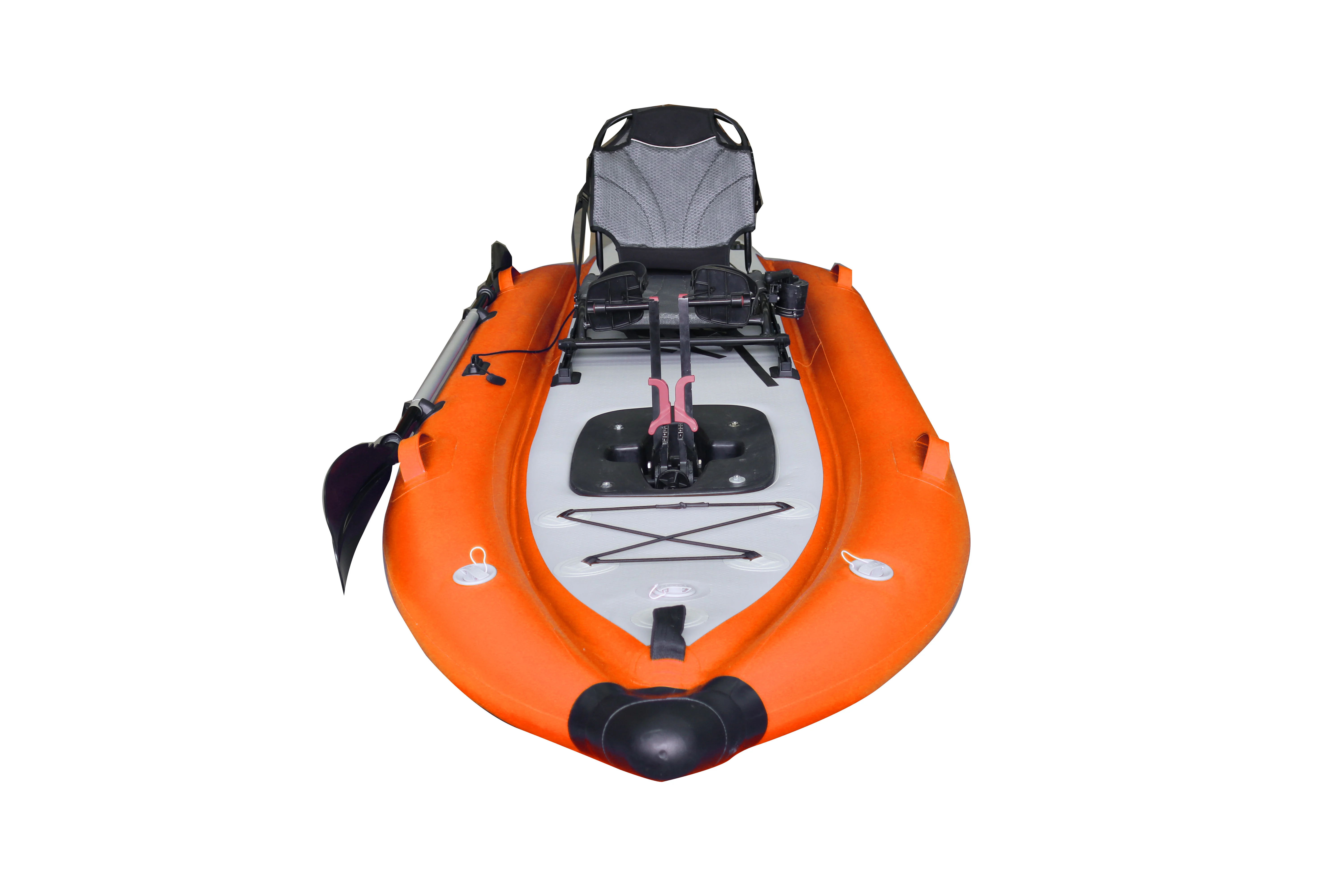 Vicking 2023 Pedal Kayak Inflatable with Pedal Drive,rudder System,aluminum New Design Single Seat Fishing Seat PVC Material