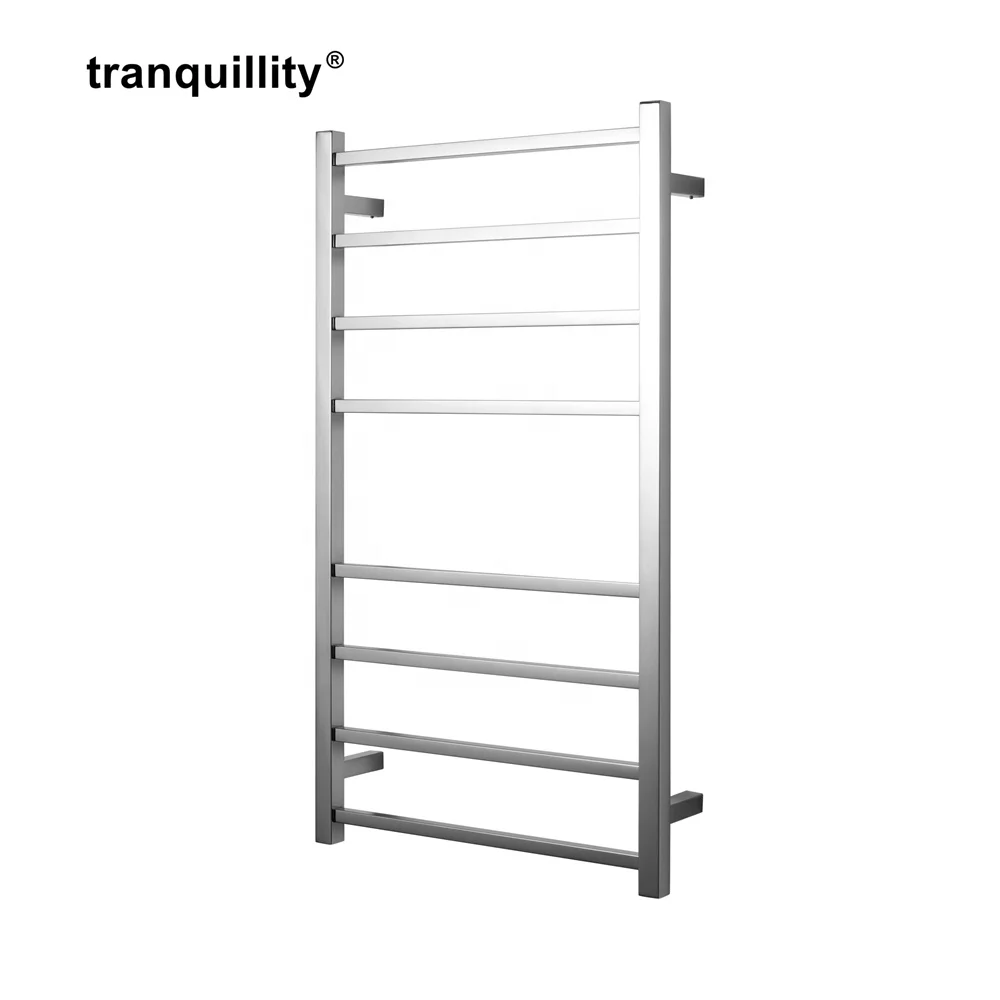Electric Wall Mounted 10 Bar Towel Warmer Rail Heated Rack With Timer