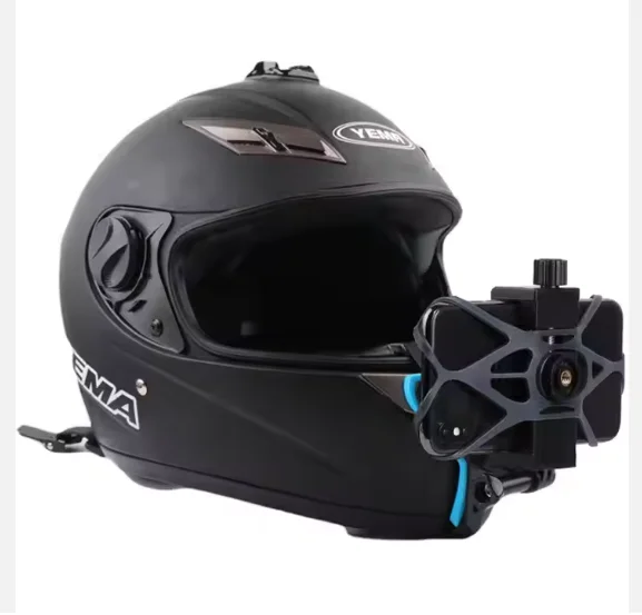 Motorcycle Helmet Mount Bracket Camera Recorder Fix Strap Full Face Chin Stand Phone Holder for 8/7/6/5 Action Camera