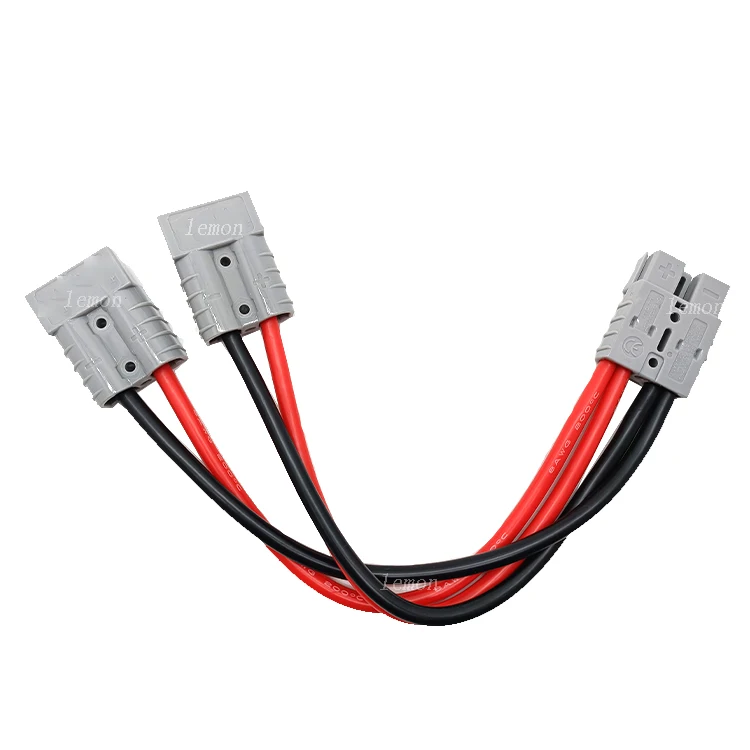 Y Type Connector Extension Cable 50A Battery Connector 2 to 1 Extension Cable For Battery Charger