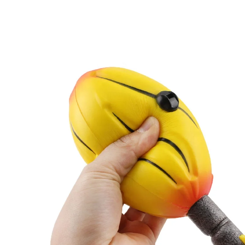 Factory Customize Logo Flying Football Hand Throw Missile Vortex Aero Howler Foam Battle Toy PU Soft Ball for Children