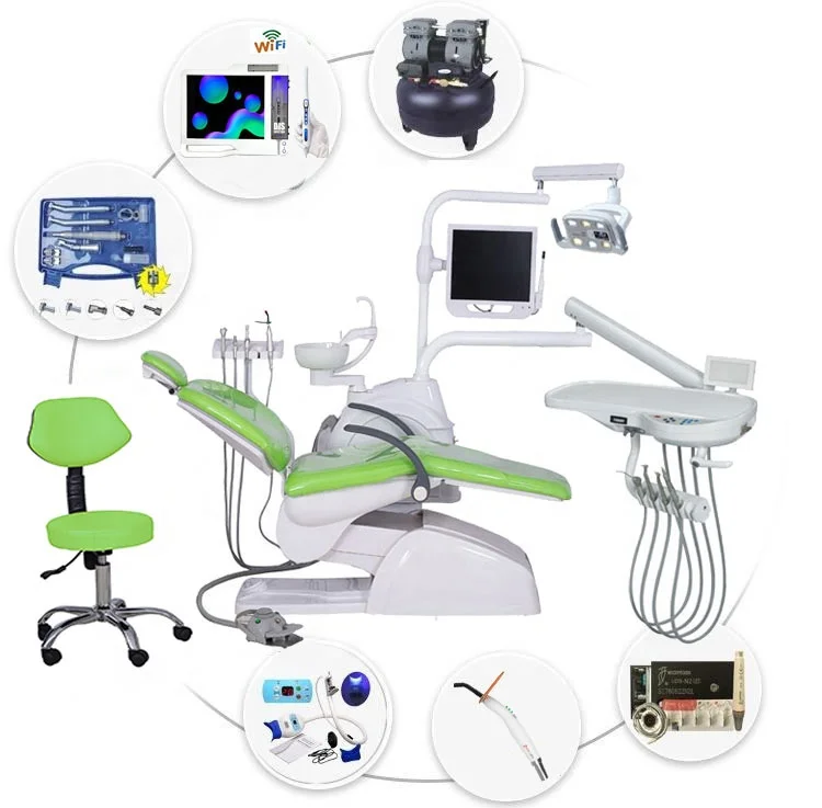 High efficiency dental unit chair  dental equipment with oral camera endoscope dental unit full set