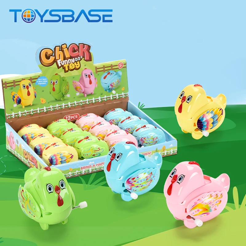 
 Оптовая продажа, забавная пластиковая мини-игрушка-Цыпленок, заводное животное  