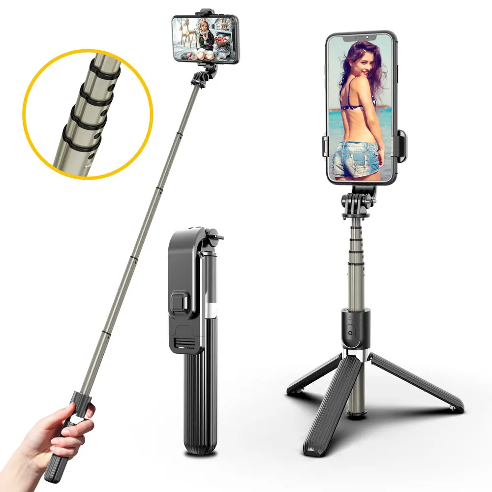 Foldable Wireless Selfie Stick Tripod with Remote Controller for Smartphone