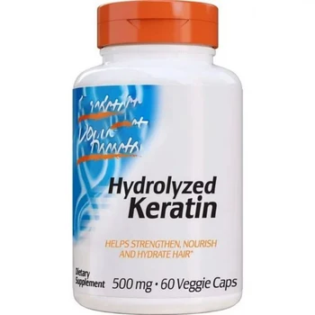 Hydrolyzed Keratin 500mg Veggie Caps, Non-GMO, Gluten Free, Soy Free, 120 Count