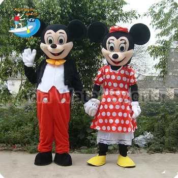Custom Character Mascot Costume Cloth, Mickey Animal Mascots Cartoon Character Costumes For Party