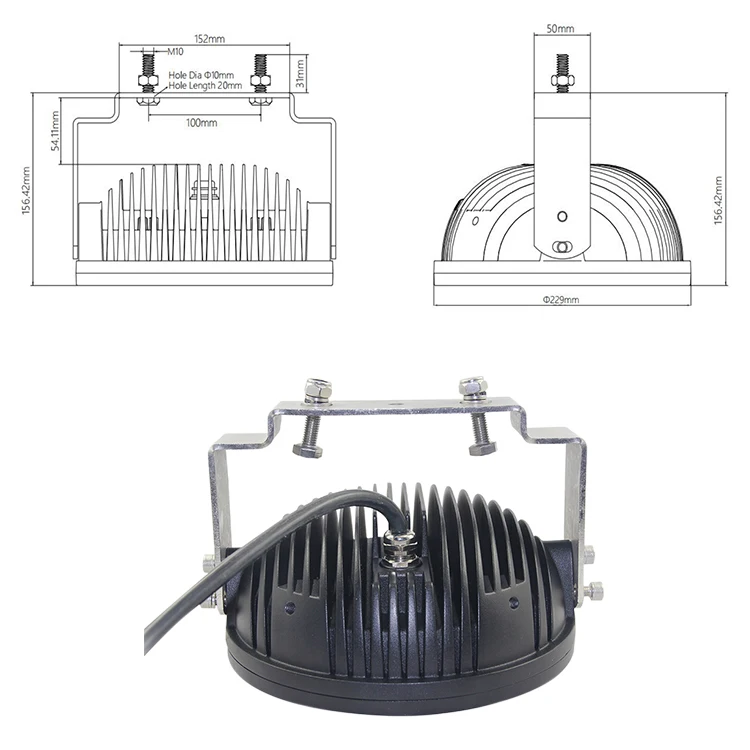Toptree 140W LED Emergency Warning Light for Overhead Cranes