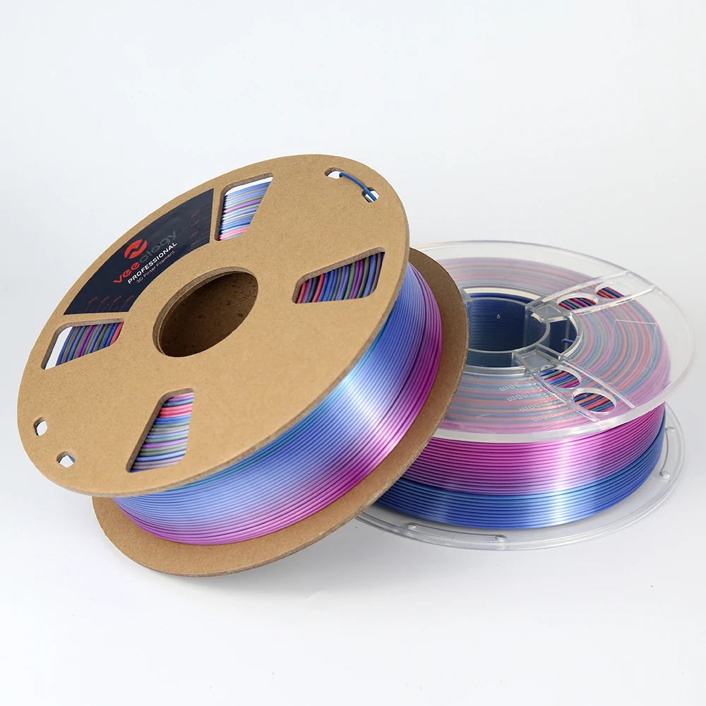 Veeology 1kg Silk Rainbow Pla Filament 1.75mm Silk Pla 3d Printer ...