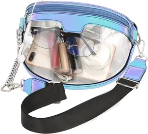 Custom Women Clear Fashion Waterproof Hiking Sports PVC Waist Bag