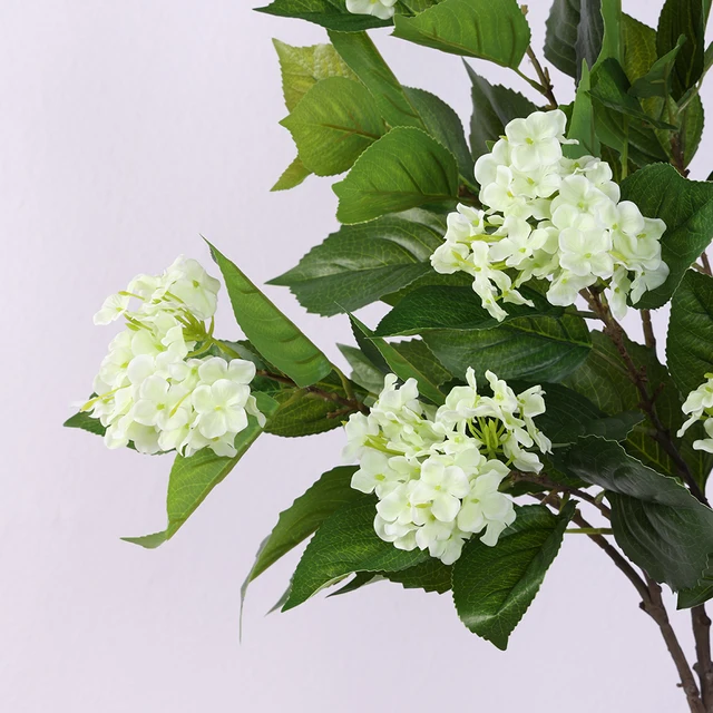 103cm bough Moisturizing touch Hydrangea ball tree branch home decor real touch big fake flowers outdoor decorative green plan