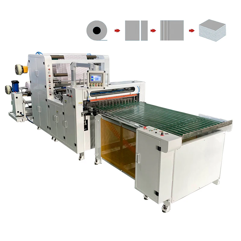 Food Hamburger Paper Cutter Wrapper Paper Sheets Roll to Sheet Cross Cutting Machine