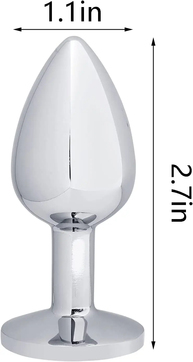 Intimate Metal Anal Plug with Crystal Jewelry Smooth Touch Female Butt Plug Anal Bead Anus Dilator Anal Toys for Male Men Women%