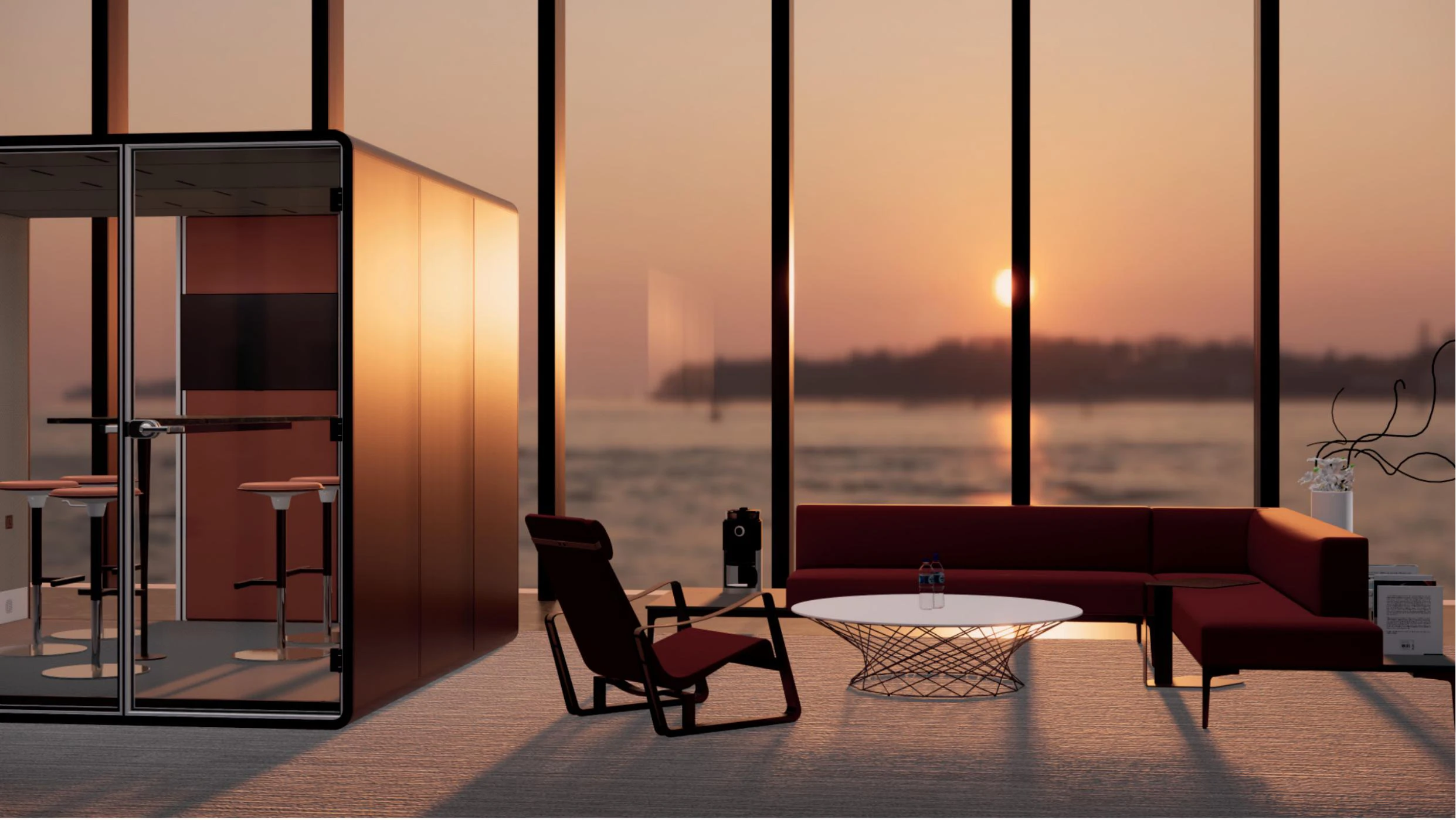 Prefab Indoor Customized  Mobile Modular Broadcasting Acoustic Customized Soundproof Office Phone Booth
